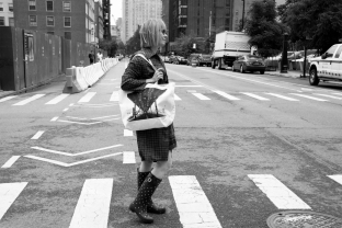 NYC, Brooklyn, woman on the street